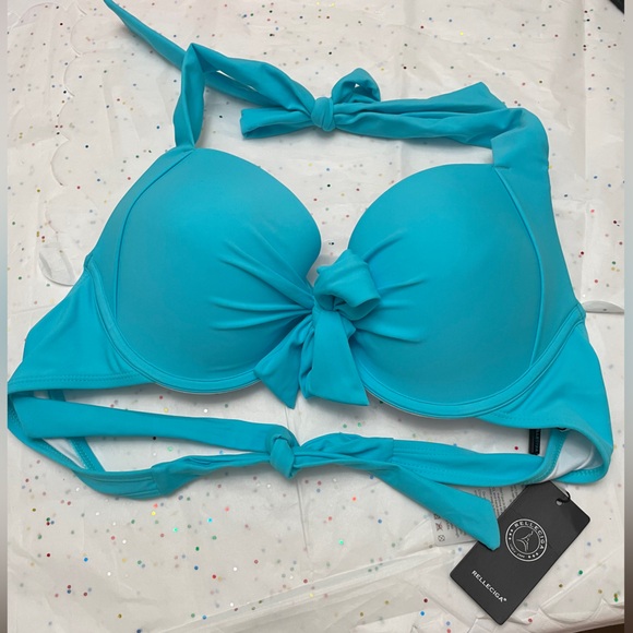 NWT Relleciga One Piece Push-Up Bikini Top only in a lovely blue shade. Size XL - Picture 3 of 7